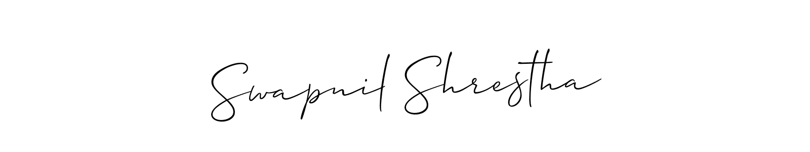 Swapnil Shrestha stylish signature style. Best Handwritten Sign (Allison_Script) for my name. Handwritten Signature Collection Ideas for my name Swapnil Shrestha. Swapnil Shrestha signature style 2 images and pictures png