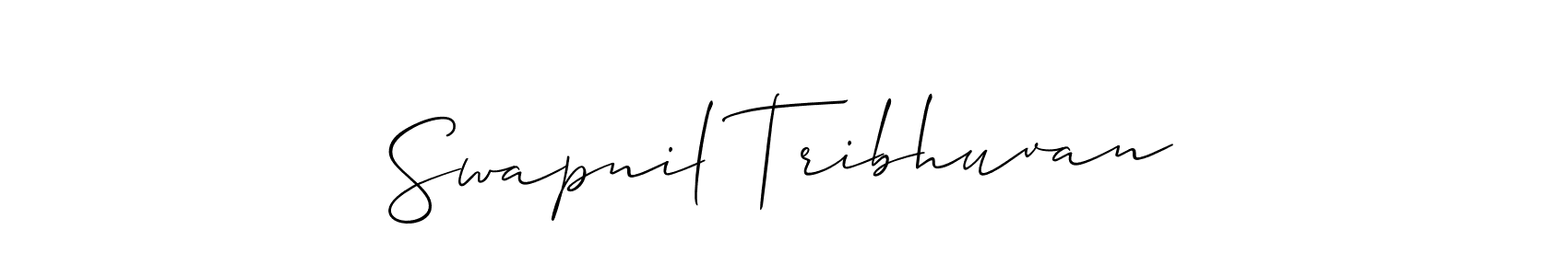 How to Draw Swapnil Tribhuvan signature style? Allison_Script is a latest design signature styles for name Swapnil Tribhuvan. Swapnil Tribhuvan signature style 2 images and pictures png
