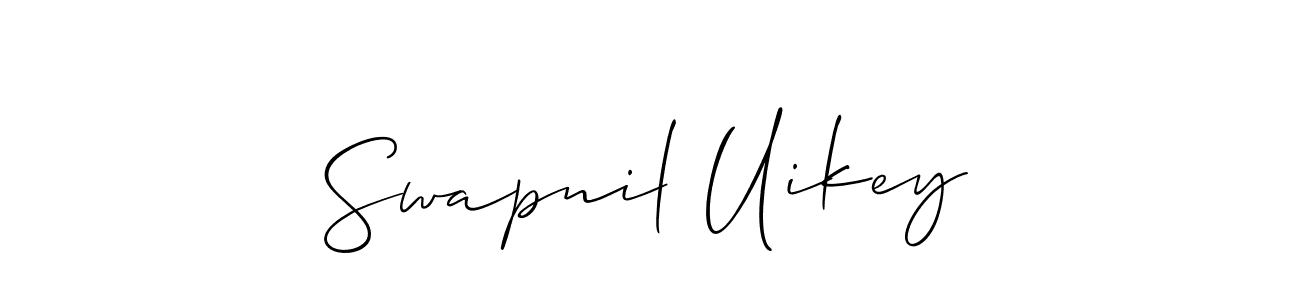 Use a signature maker to create a handwritten signature online. With this signature software, you can design (Allison_Script) your own signature for name Swapnil Uikey. Swapnil Uikey signature style 2 images and pictures png