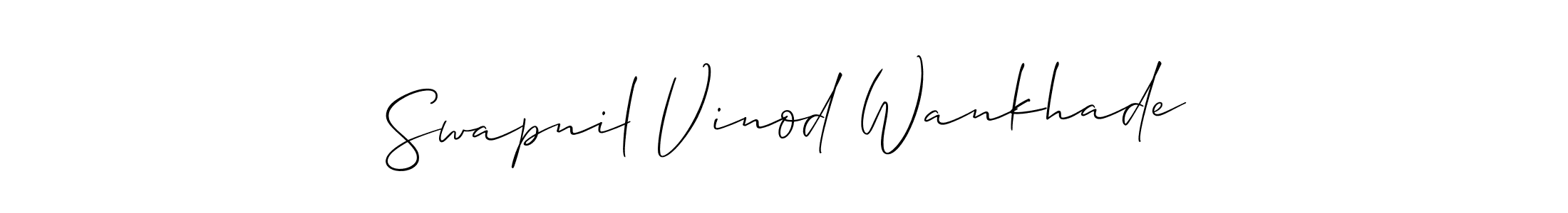if you are searching for the best signature style for your name Swapnil Vinod Wankhade. so please give up your signature search. here we have designed multiple signature styles  using Allison_Script. Swapnil Vinod Wankhade signature style 2 images and pictures png