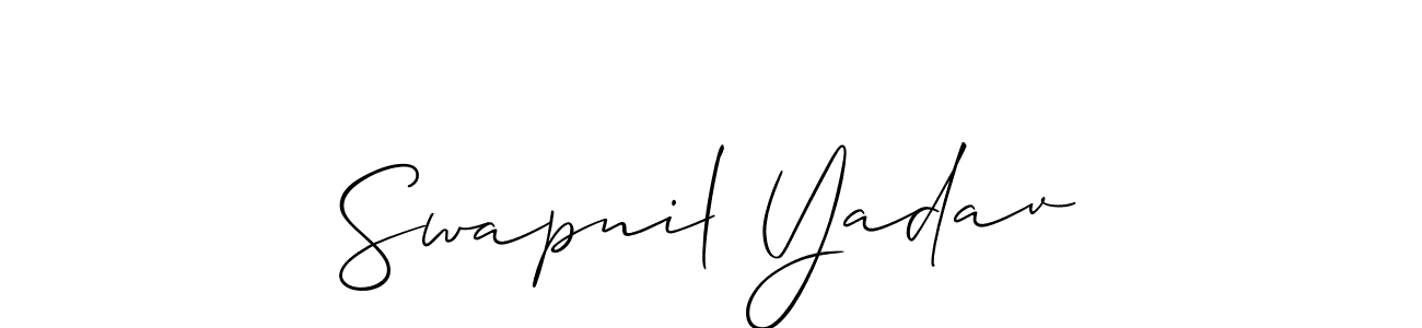 Also You can easily find your signature by using the search form. We will create Swapnil Yadav name handwritten signature images for you free of cost using Allison_Script sign style. Swapnil Yadav signature style 2 images and pictures png