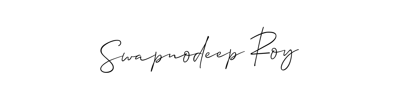 Also You can easily find your signature by using the search form. We will create Swapnodeep Roy name handwritten signature images for you free of cost using Allison_Script sign style. Swapnodeep Roy signature style 2 images and pictures png