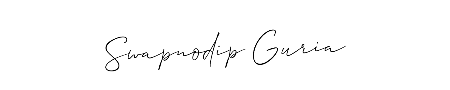 Similarly Allison_Script is the best handwritten signature design. Signature creator online .You can use it as an online autograph creator for name Swapnodip Guria. Swapnodip Guria signature style 2 images and pictures png