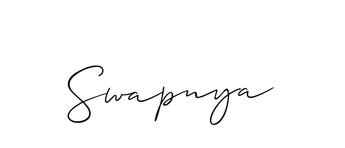 Also we have Swapnya name is the best signature style. Create professional handwritten signature collection using Allison_Script autograph style. Swapnya signature style 2 images and pictures png