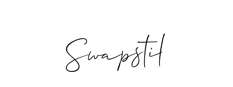 Similarly Allison_Script is the best handwritten signature design. Signature creator online .You can use it as an online autograph creator for name Swapstil. Swapstil signature style 2 images and pictures png