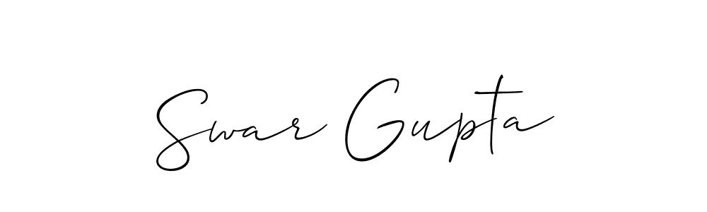 if you are searching for the best signature style for your name Swar Gupta. so please give up your signature search. here we have designed multiple signature styles  using Allison_Script. Swar Gupta signature style 2 images and pictures png