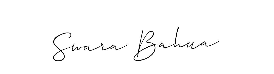 Use a signature maker to create a handwritten signature online. With this signature software, you can design (Allison_Script) your own signature for name Swara Bahua. Swara Bahua signature style 2 images and pictures png