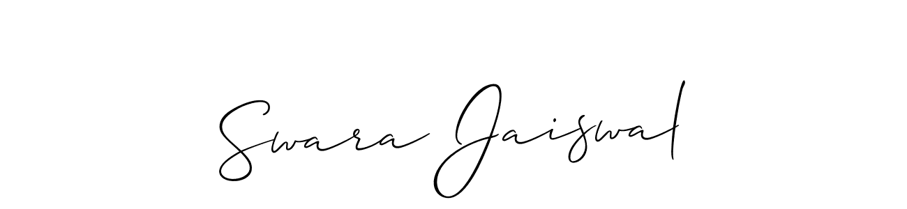 Swara Jaiswal stylish signature style. Best Handwritten Sign (Allison_Script) for my name. Handwritten Signature Collection Ideas for my name Swara Jaiswal. Swara Jaiswal signature style 2 images and pictures png