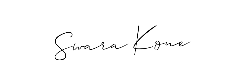 Also You can easily find your signature by using the search form. We will create Swara Kone name handwritten signature images for you free of cost using Allison_Script sign style. Swara Kone signature style 2 images and pictures png