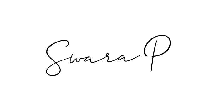 How to Draw Swara P signature style? Allison_Script is a latest design signature styles for name Swara P. Swara P signature style 2 images and pictures png