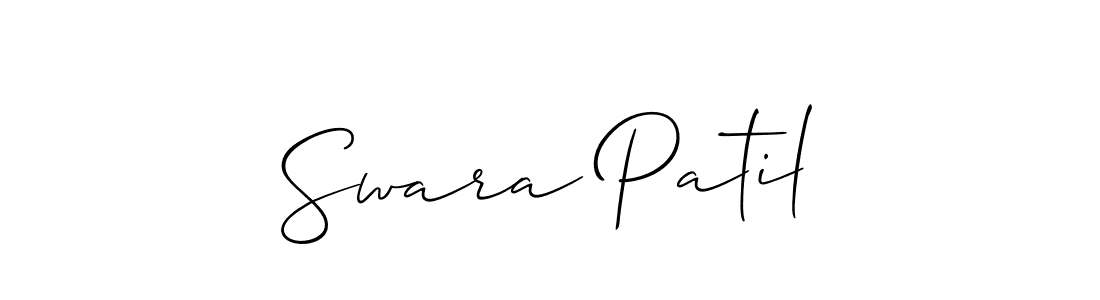 You should practise on your own different ways (Allison_Script) to write your name (Swara Patil) in signature. don't let someone else do it for you. Swara Patil signature style 2 images and pictures png