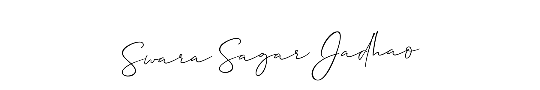 How to make Swara Sagar Jadhao signature? Allison_Script is a professional autograph style. Create handwritten signature for Swara Sagar Jadhao name. Swara Sagar Jadhao signature style 2 images and pictures png