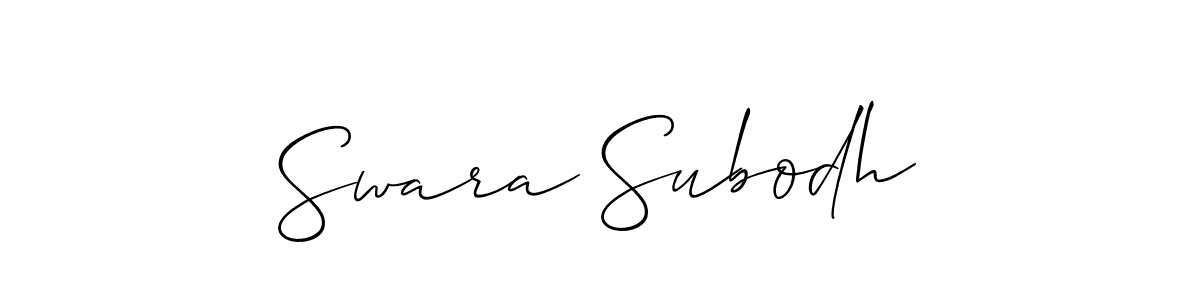 Best and Professional Signature Style for Swara Subodh. Allison_Script Best Signature Style Collection. Swara Subodh signature style 2 images and pictures png