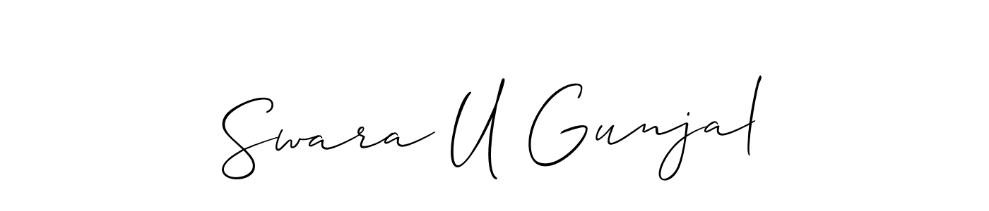 Here are the top 10 professional signature styles for the name Swara U Gunjal. These are the best autograph styles you can use for your name. Swara U Gunjal signature style 2 images and pictures png