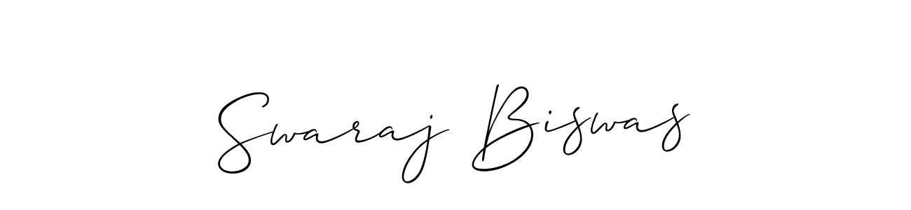 Design your own signature with our free online signature maker. With this signature software, you can create a handwritten (Allison_Script) signature for name Swaraj Biswas. Swaraj Biswas signature style 2 images and pictures png