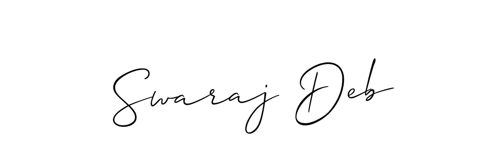 if you are searching for the best signature style for your name Swaraj Deb. so please give up your signature search. here we have designed multiple signature styles  using Allison_Script. Swaraj Deb signature style 2 images and pictures png