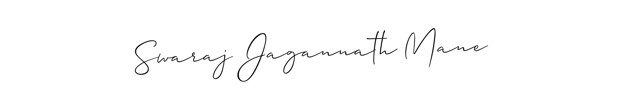 Also You can easily find your signature by using the search form. We will create Swaraj Jagannath Mane name handwritten signature images for you free of cost using Allison_Script sign style. Swaraj Jagannath Mane signature style 2 images and pictures png