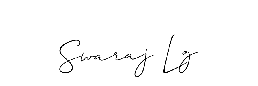 How to Draw Swaraj Lg signature style? Allison_Script is a latest design signature styles for name Swaraj Lg. Swaraj Lg signature style 2 images and pictures png