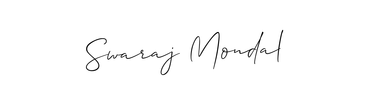 Make a short Swaraj Mondal signature style. Manage your documents anywhere anytime using Allison_Script. Create and add eSignatures, submit forms, share and send files easily. Swaraj Mondal signature style 2 images and pictures png