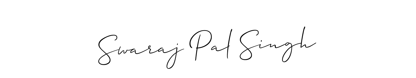 Design your own signature with our free online signature maker. With this signature software, you can create a handwritten (Allison_Script) signature for name Swaraj Pal Singh. Swaraj Pal Singh signature style 2 images and pictures png