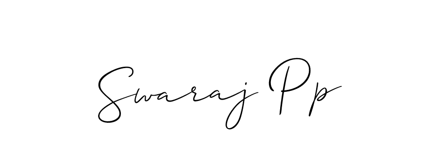 How to make Swaraj Pp signature? Allison_Script is a professional autograph style. Create handwritten signature for Swaraj Pp name. Swaraj Pp signature style 2 images and pictures png