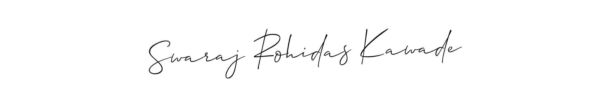 How to make Swaraj Rohidas Kawade signature? Allison_Script is a professional autograph style. Create handwritten signature for Swaraj Rohidas Kawade name. Swaraj Rohidas Kawade signature style 2 images and pictures png