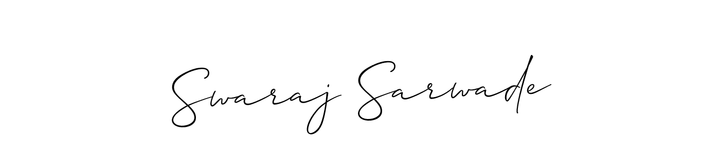 Best and Professional Signature Style for Swaraj Sarwade. Allison_Script Best Signature Style Collection. Swaraj Sarwade signature style 2 images and pictures png