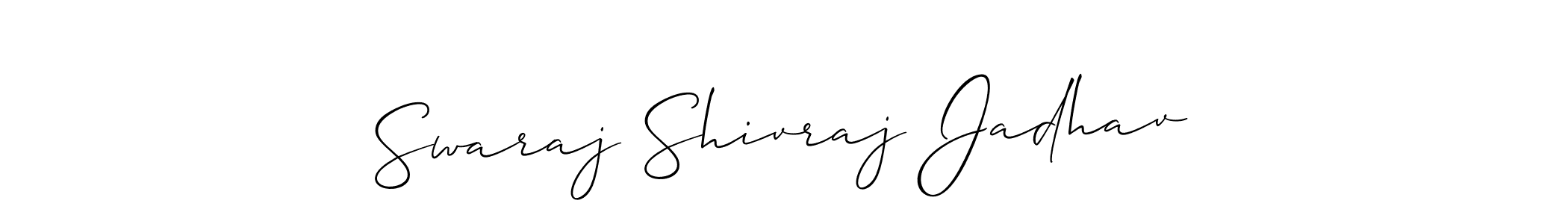 Make a beautiful signature design for name Swaraj Shivraj Jadhav. Use this online signature maker to create a handwritten signature for free. Swaraj Shivraj Jadhav signature style 2 images and pictures png