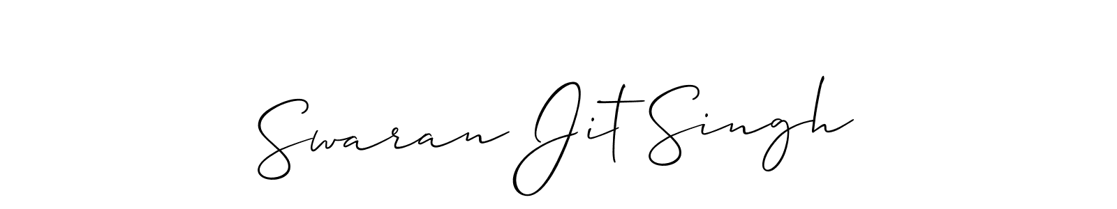 Use a signature maker to create a handwritten signature online. With this signature software, you can design (Allison_Script) your own signature for name Swaran Jit Singh. Swaran Jit Singh signature style 2 images and pictures png