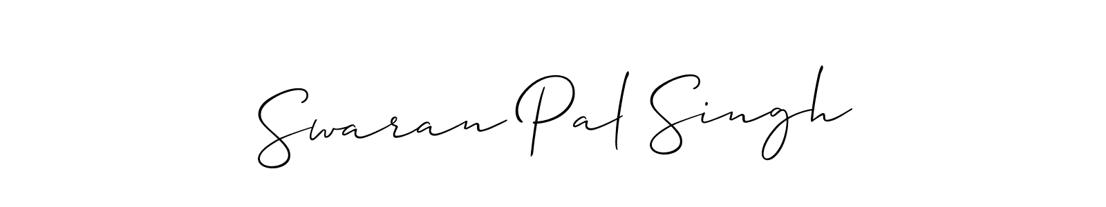 Create a beautiful signature design for name Swaran Pal Singh. With this signature (Allison_Script) fonts, you can make a handwritten signature for free. Swaran Pal Singh signature style 2 images and pictures png
