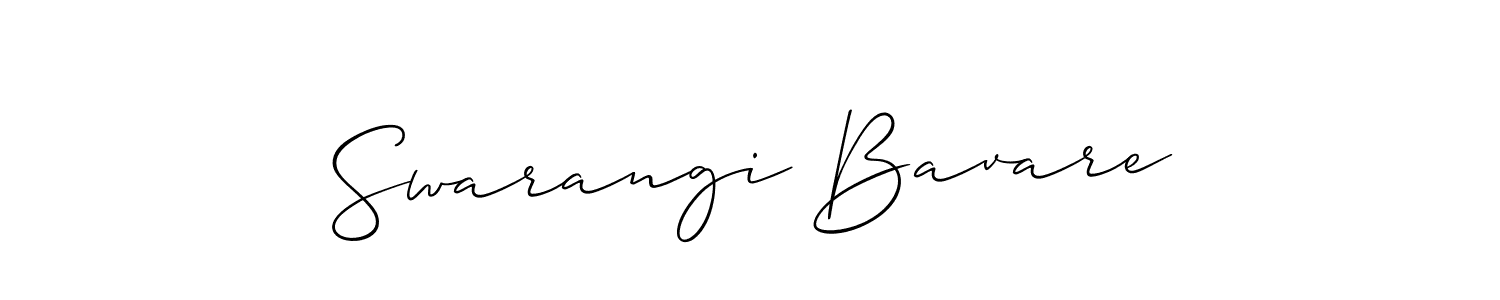 You should practise on your own different ways (Allison_Script) to write your name (Swarangi Bavare) in signature. don't let someone else do it for you. Swarangi Bavare signature style 2 images and pictures png