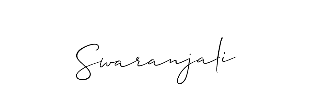 How to make Swaranjali name signature. Use Allison_Script style for creating short signs online. This is the latest handwritten sign. Swaranjali signature style 2 images and pictures png