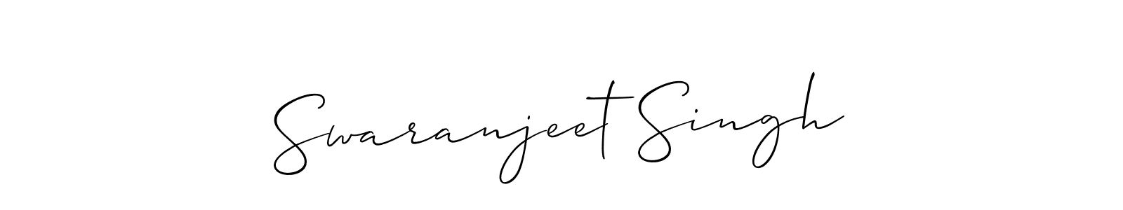 Create a beautiful signature design for name Swaranjeet Singh. With this signature (Allison_Script) fonts, you can make a handwritten signature for free. Swaranjeet Singh signature style 2 images and pictures png