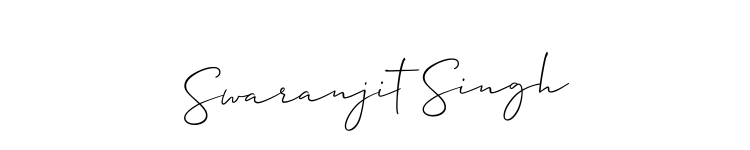 Make a beautiful signature design for name Swaranjit Singh. With this signature (Allison_Script) style, you can create a handwritten signature for free. Swaranjit Singh signature style 2 images and pictures png