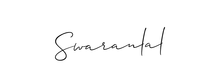 You should practise on your own different ways (Allison_Script) to write your name (Swaranlal) in signature. don't let someone else do it for you. Swaranlal signature style 2 images and pictures png