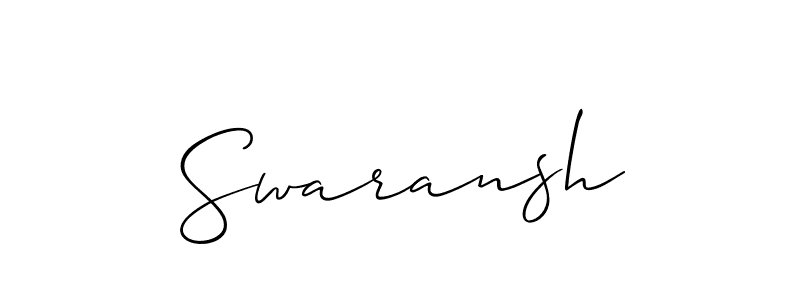 You can use this online signature creator to create a handwritten signature for the name Swaransh. This is the best online autograph maker. Swaransh signature style 2 images and pictures png