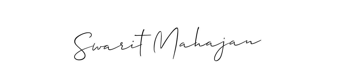 Allison_Script is a professional signature style that is perfect for those who want to add a touch of class to their signature. It is also a great choice for those who want to make their signature more unique. Get Swarit Mahajan name to fancy signature for free. Swarit Mahajan signature style 2 images and pictures png