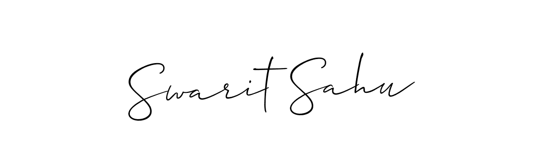 Create a beautiful signature design for name Swarit Sahu. With this signature (Allison_Script) fonts, you can make a handwritten signature for free. Swarit Sahu signature style 2 images and pictures png