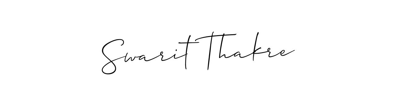 Make a beautiful signature design for name Swarit Thakre. With this signature (Allison_Script) style, you can create a handwritten signature for free. Swarit Thakre signature style 2 images and pictures png