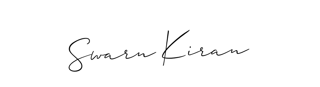 It looks lik you need a new signature style for name Swarn Kiran. Design unique handwritten (Allison_Script) signature with our free signature maker in just a few clicks. Swarn Kiran signature style 2 images and pictures png