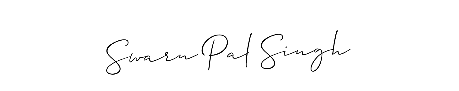 Allison_Script is a professional signature style that is perfect for those who want to add a touch of class to their signature. It is also a great choice for those who want to make their signature more unique. Get Swarn Pal Singh name to fancy signature for free. Swarn Pal Singh signature style 2 images and pictures png