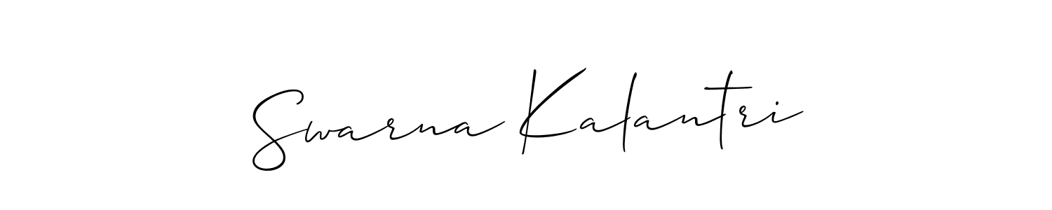 How to Draw Swarna Kalantri signature style? Allison_Script is a latest design signature styles for name Swarna Kalantri. Swarna Kalantri signature style 2 images and pictures png