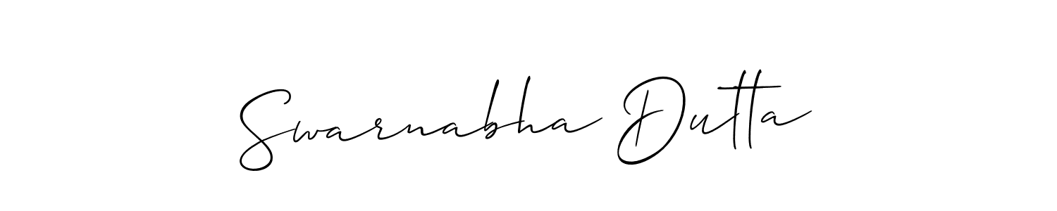 Design your own signature with our free online signature maker. With this signature software, you can create a handwritten (Allison_Script) signature for name Swarnabha Dutta. Swarnabha Dutta signature style 2 images and pictures png