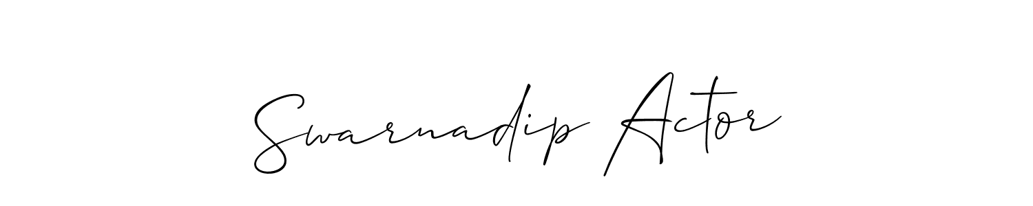 Also You can easily find your signature by using the search form. We will create Swarnadip Actor name handwritten signature images for you free of cost using Allison_Script sign style. Swarnadip Actor signature style 2 images and pictures png
