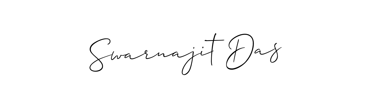 Also we have Swarnajit Das name is the best signature style. Create professional handwritten signature collection using Allison_Script autograph style. Swarnajit Das signature style 2 images and pictures png