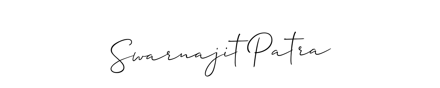 Create a beautiful signature design for name Swarnajit Patra. With this signature (Allison_Script) fonts, you can make a handwritten signature for free. Swarnajit Patra signature style 2 images and pictures png