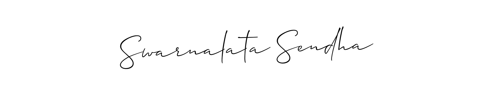 This is the best signature style for the Swarnalata Sendha name. Also you like these signature font (Allison_Script). Mix name signature. Swarnalata Sendha signature style 2 images and pictures png