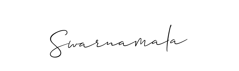 Swarnamala stylish signature style. Best Handwritten Sign (Allison_Script) for my name. Handwritten Signature Collection Ideas for my name Swarnamala. Swarnamala signature style 2 images and pictures png