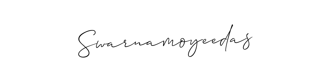 How to make Swarnamoyeedas signature? Allison_Script is a professional autograph style. Create handwritten signature for Swarnamoyeedas name. Swarnamoyeedas signature style 2 images and pictures png