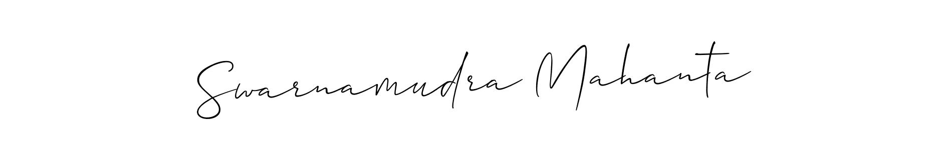 You can use this online signature creator to create a handwritten signature for the name Swarnamudra Mahanta. This is the best online autograph maker. Swarnamudra Mahanta signature style 2 images and pictures png